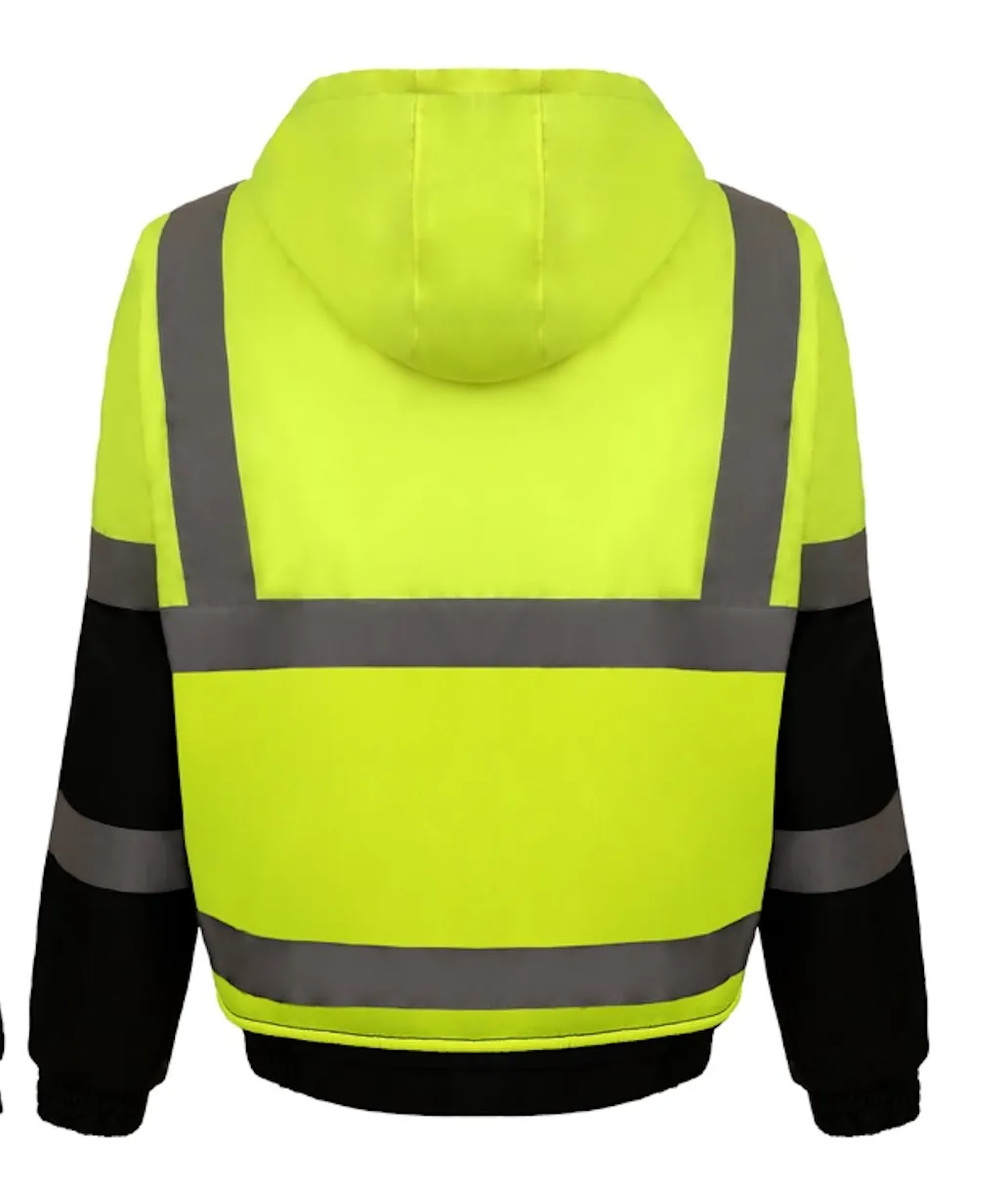 High-Visibility Waterproof Workwear Jackets with Fleece Lining for Ultimate Safety and Warmth