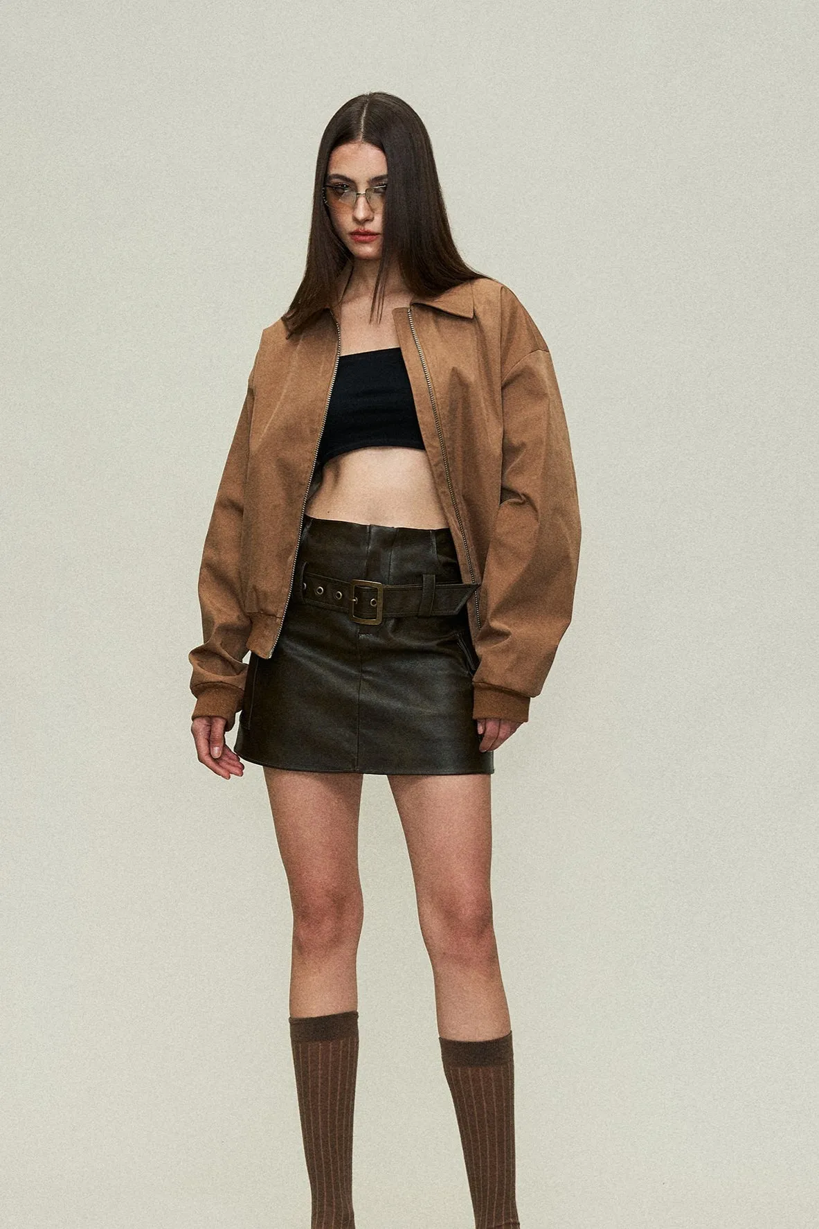 High-Waist Biker Skirt
