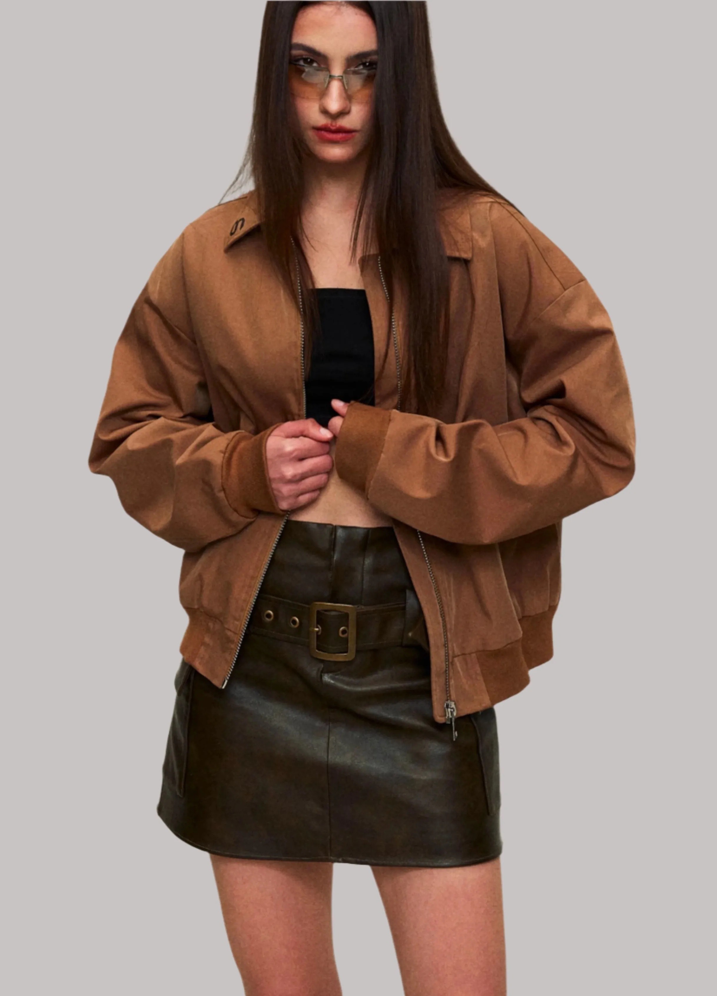 High-Waist Biker Skirt