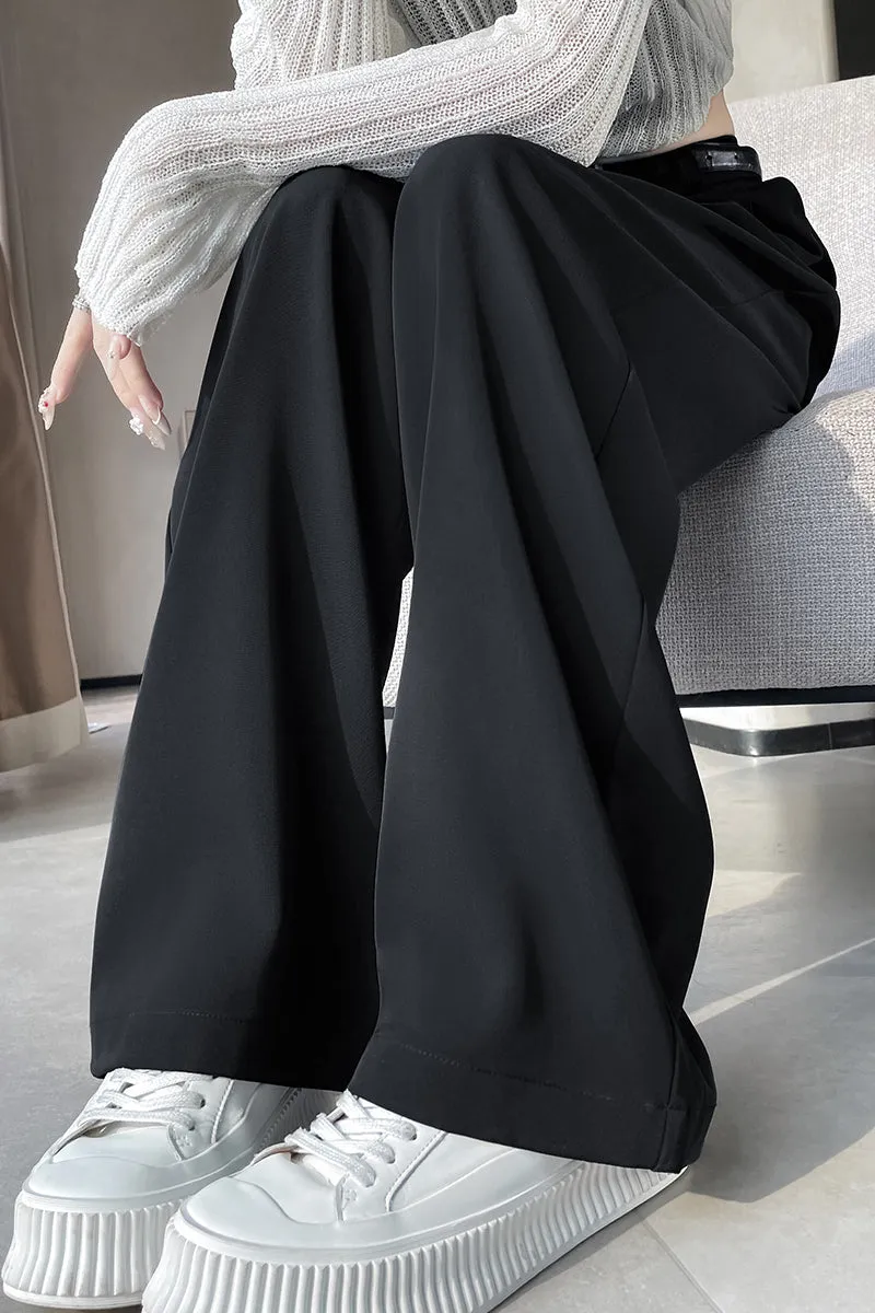 High-Waisted Breathable Pleated Pants for Effortless Style