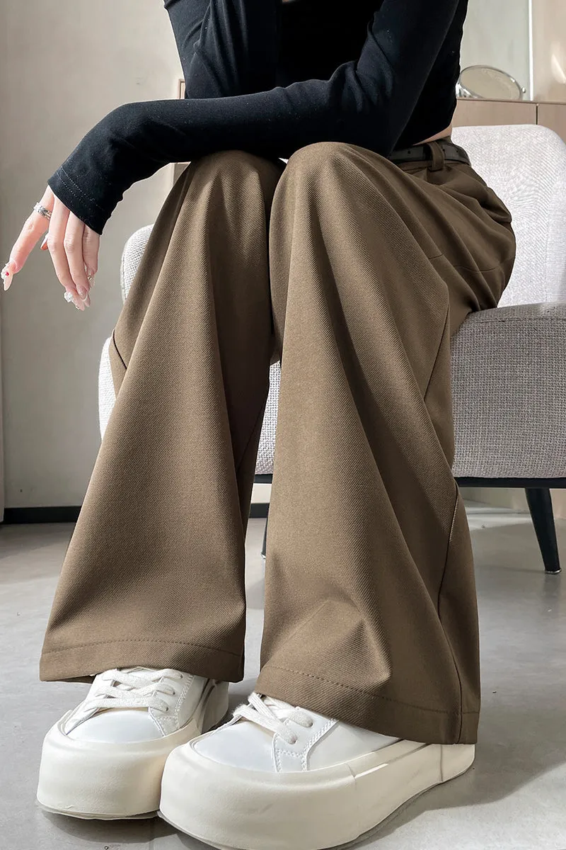 High-Waisted Breathable Pleated Pants for Effortless Style