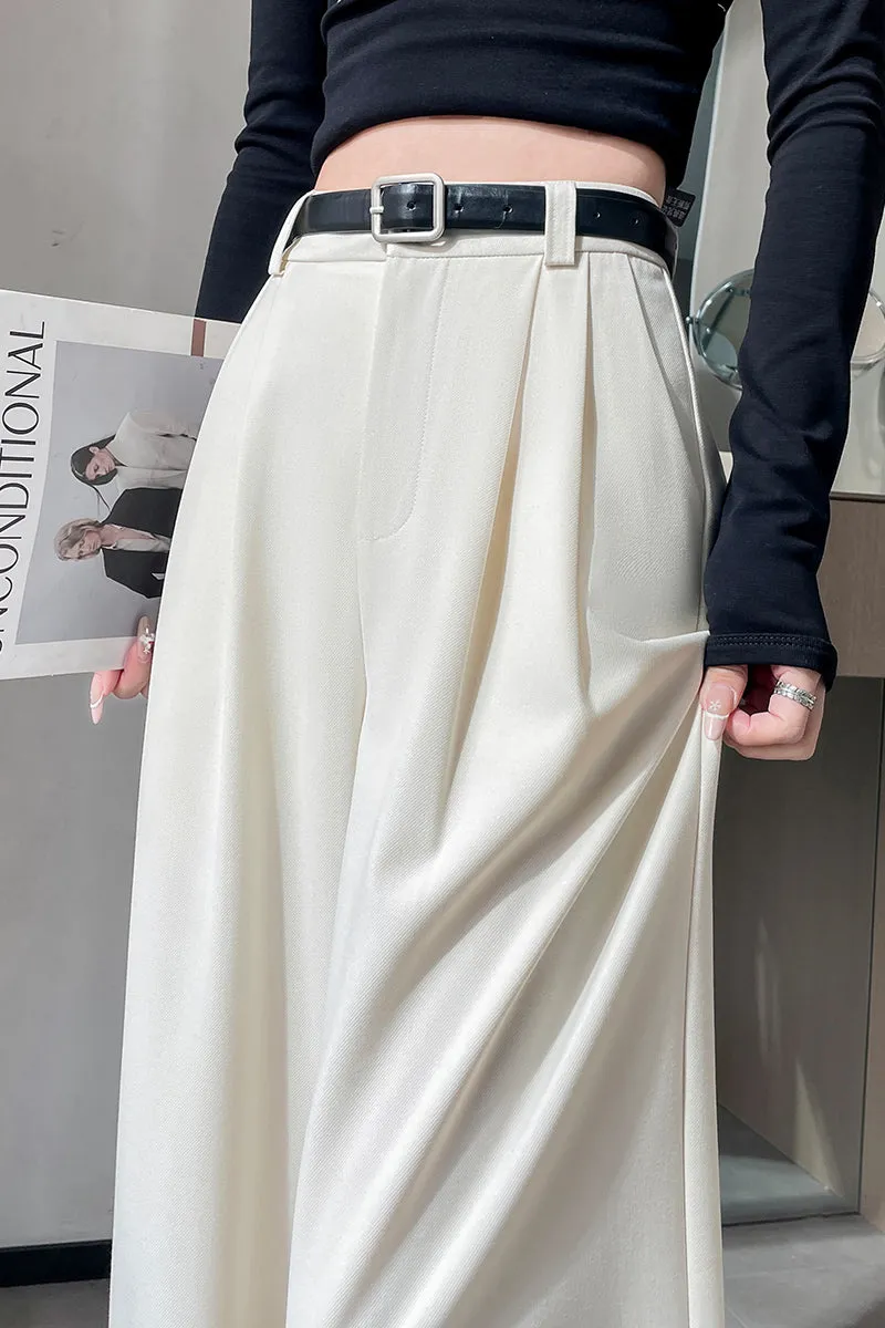 High-Waisted Breathable Pleated Pants for Effortless Style