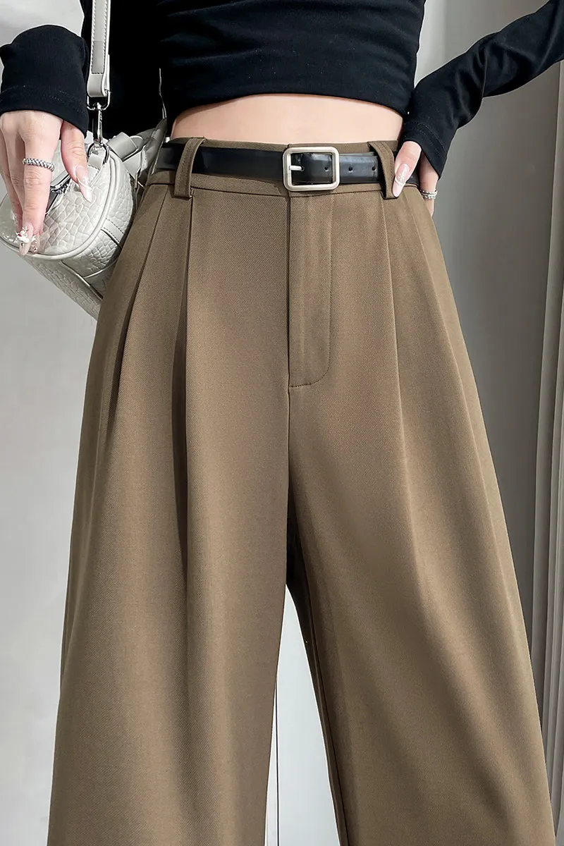 High-Waisted Breathable Pleated Pants for Effortless Style