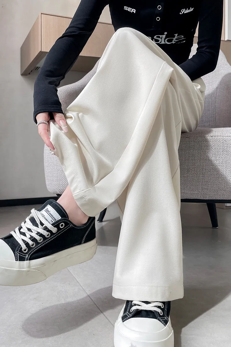 High-Waisted Breathable Pleated Pants for Effortless Style