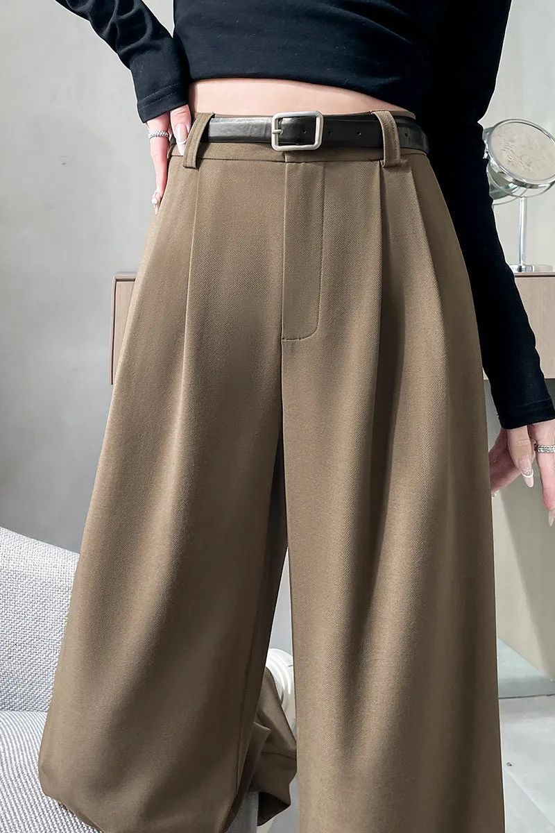 High-Waisted Breathable Pleated Pants for Effortless Style