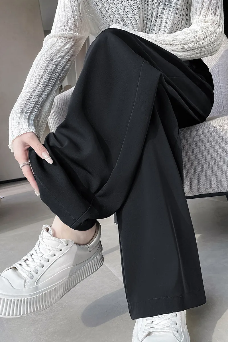 High-Waisted Breathable Pleated Pants for Effortless Style