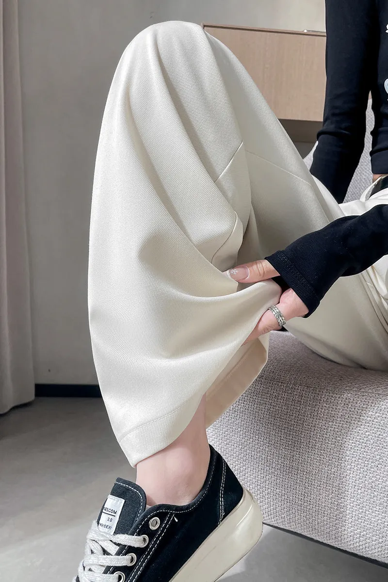 High-Waisted Breathable Pleated Pants for Effortless Style