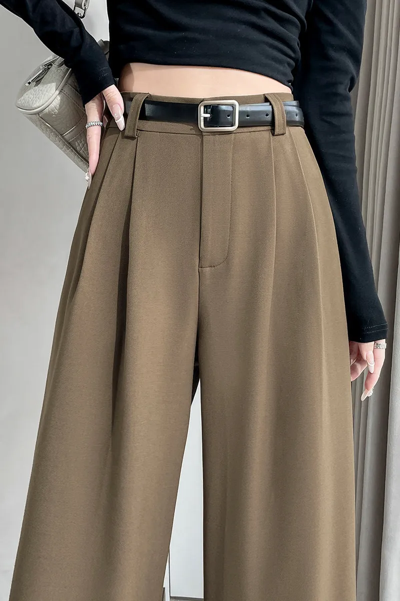 High-Waisted Breathable Pleated Pants for Effortless Style