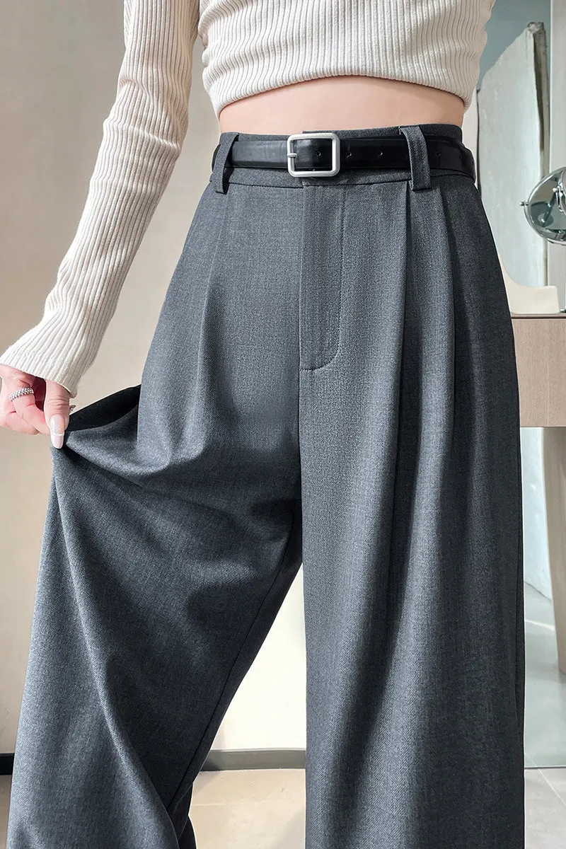 High-Waisted Breathable Pleated Pants for Effortless Style