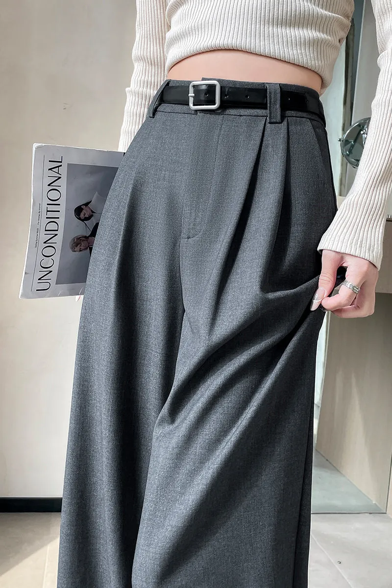 High-Waisted Breathable Pleated Pants for Effortless Style