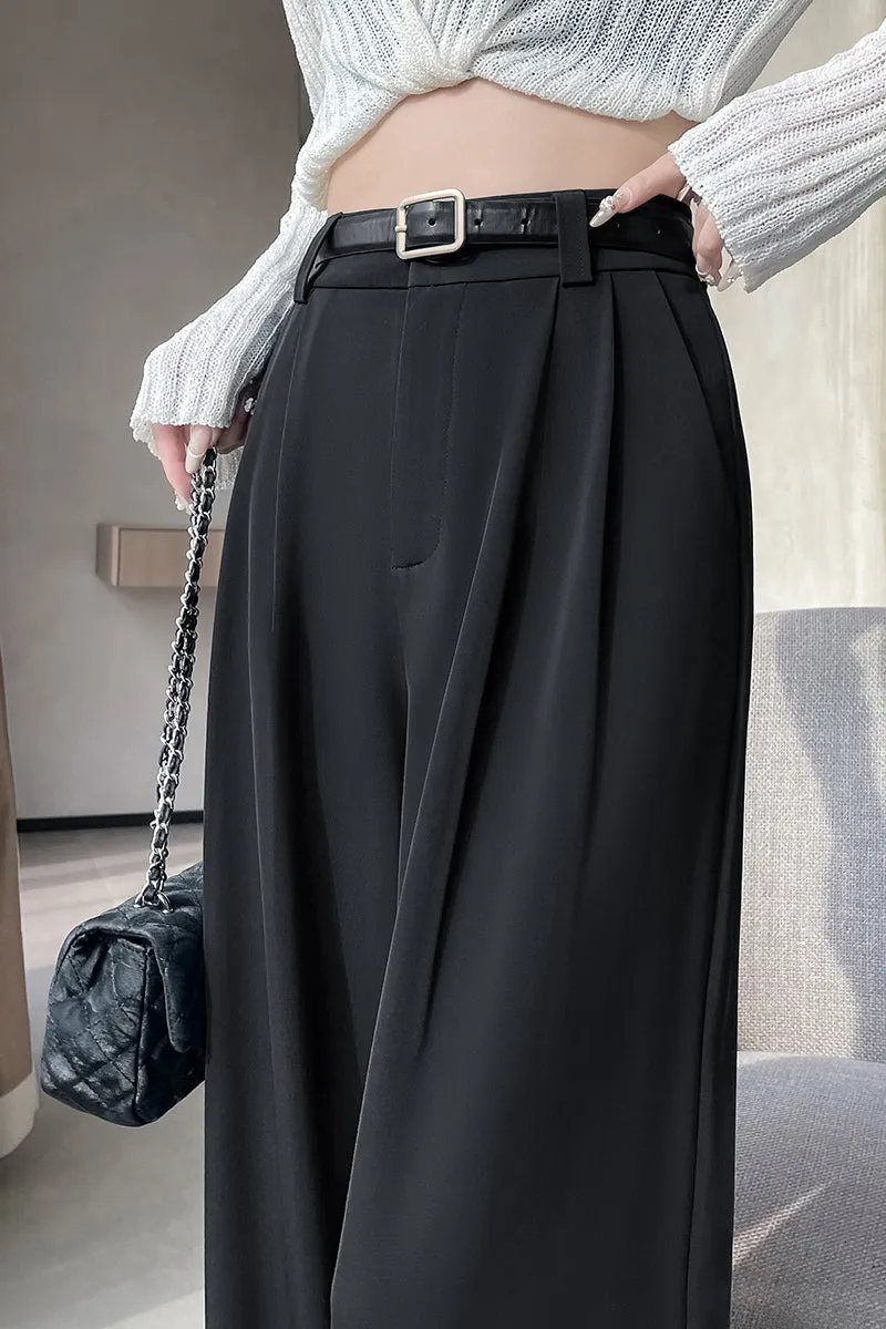 High-Waisted Breathable Pleated Pants for Effortless Style