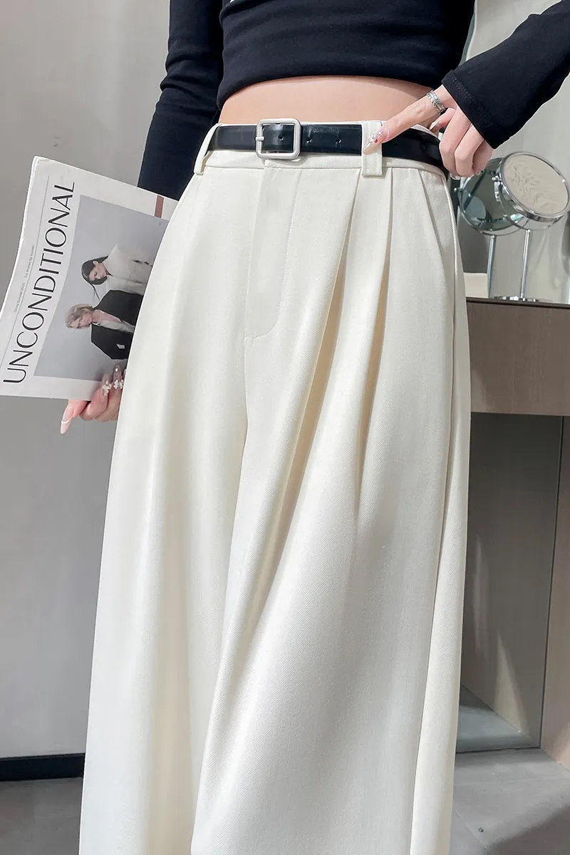High-Waisted Breathable Pleated Pants for Effortless Style
