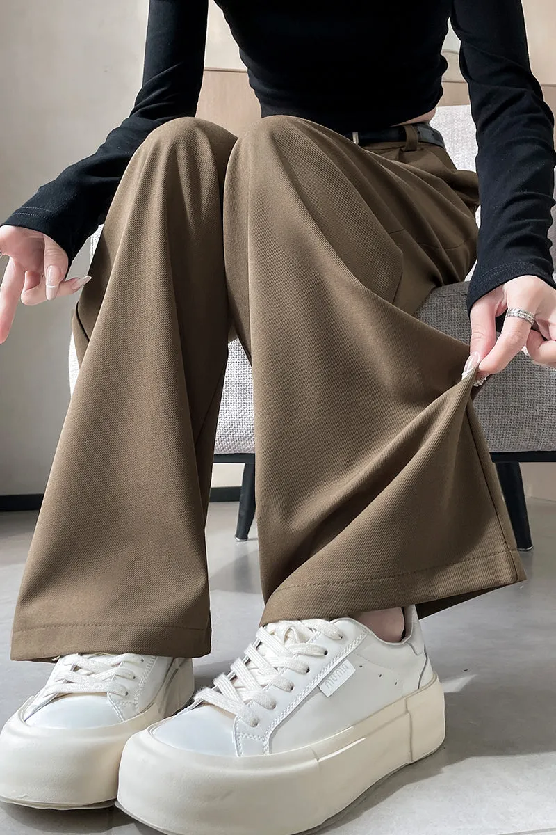 High-Waisted Breathable Pleated Pants for Effortless Style