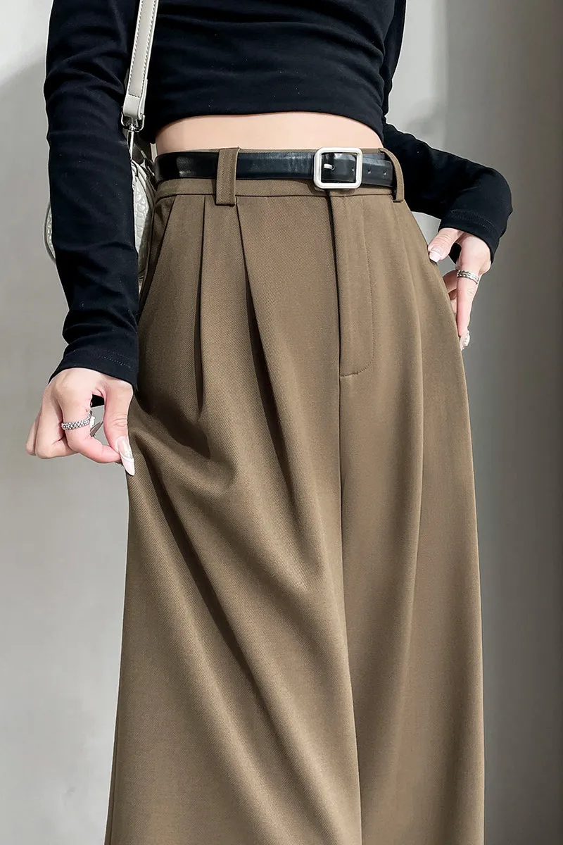 High-Waisted Breathable Pleated Pants for Effortless Style