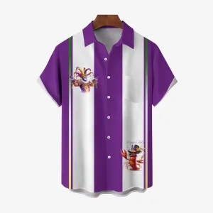 Holiday Mardi Gras Crawfish Hawaiian Shirt 2409008527