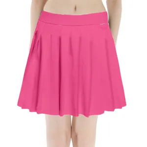 Hot Pink Pleated Mini Skirt