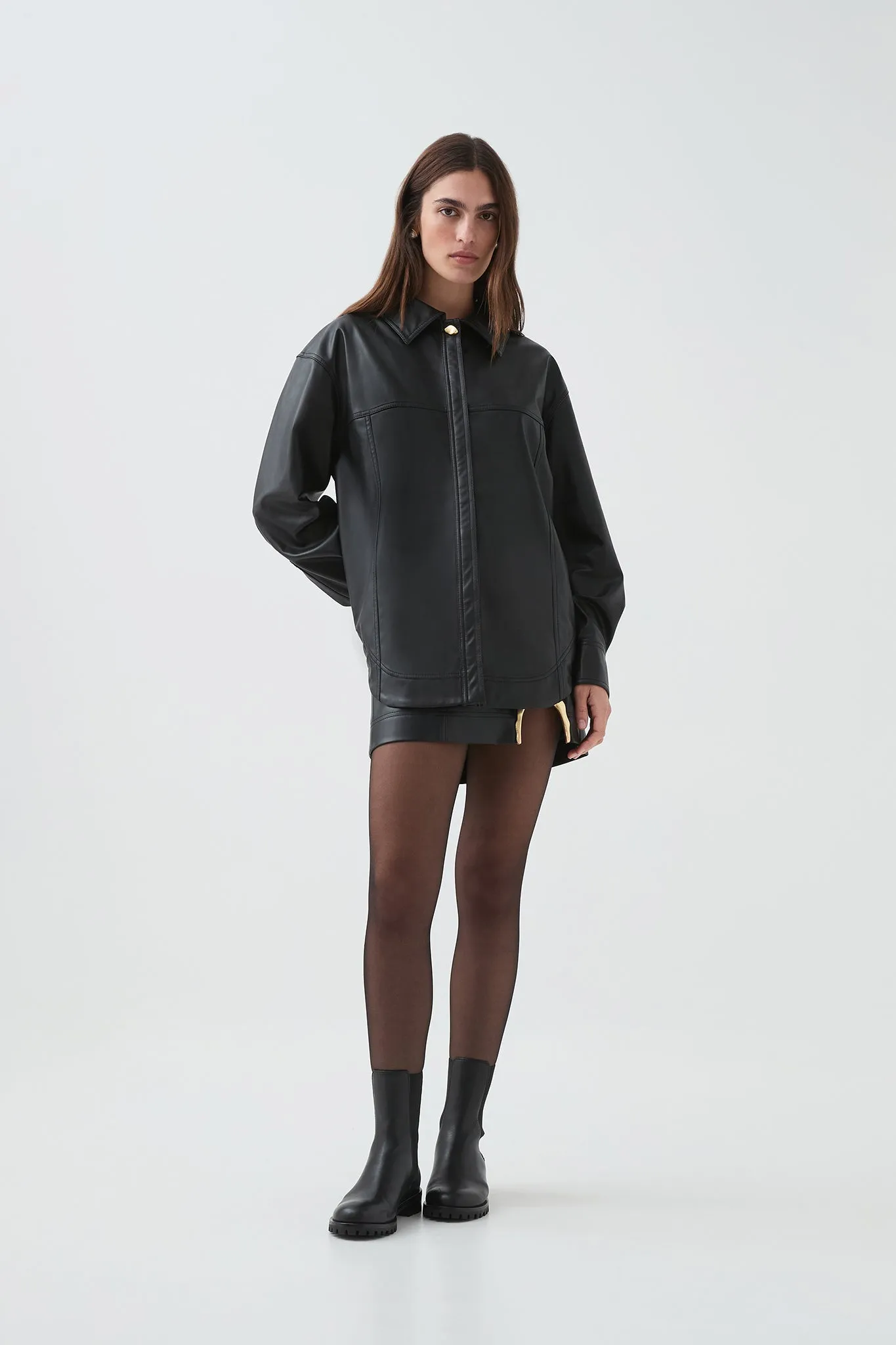 Illusion Hardware Mini Skirt