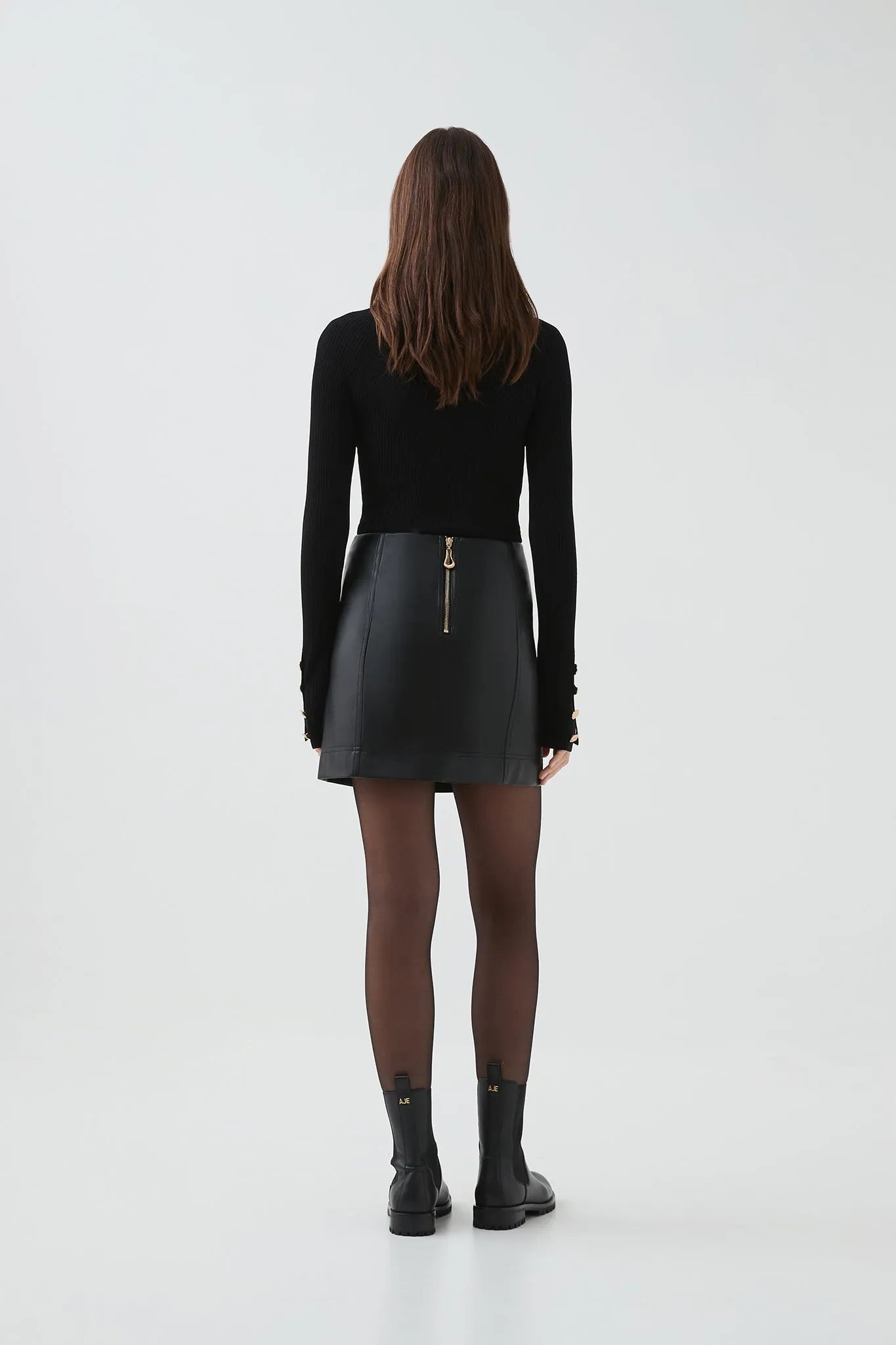 Illusion Hardware Mini Skirt