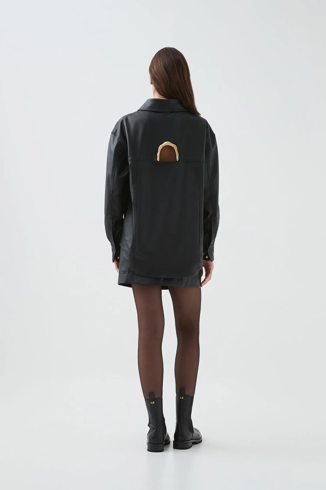 Illusion Hardware Mini Skirt