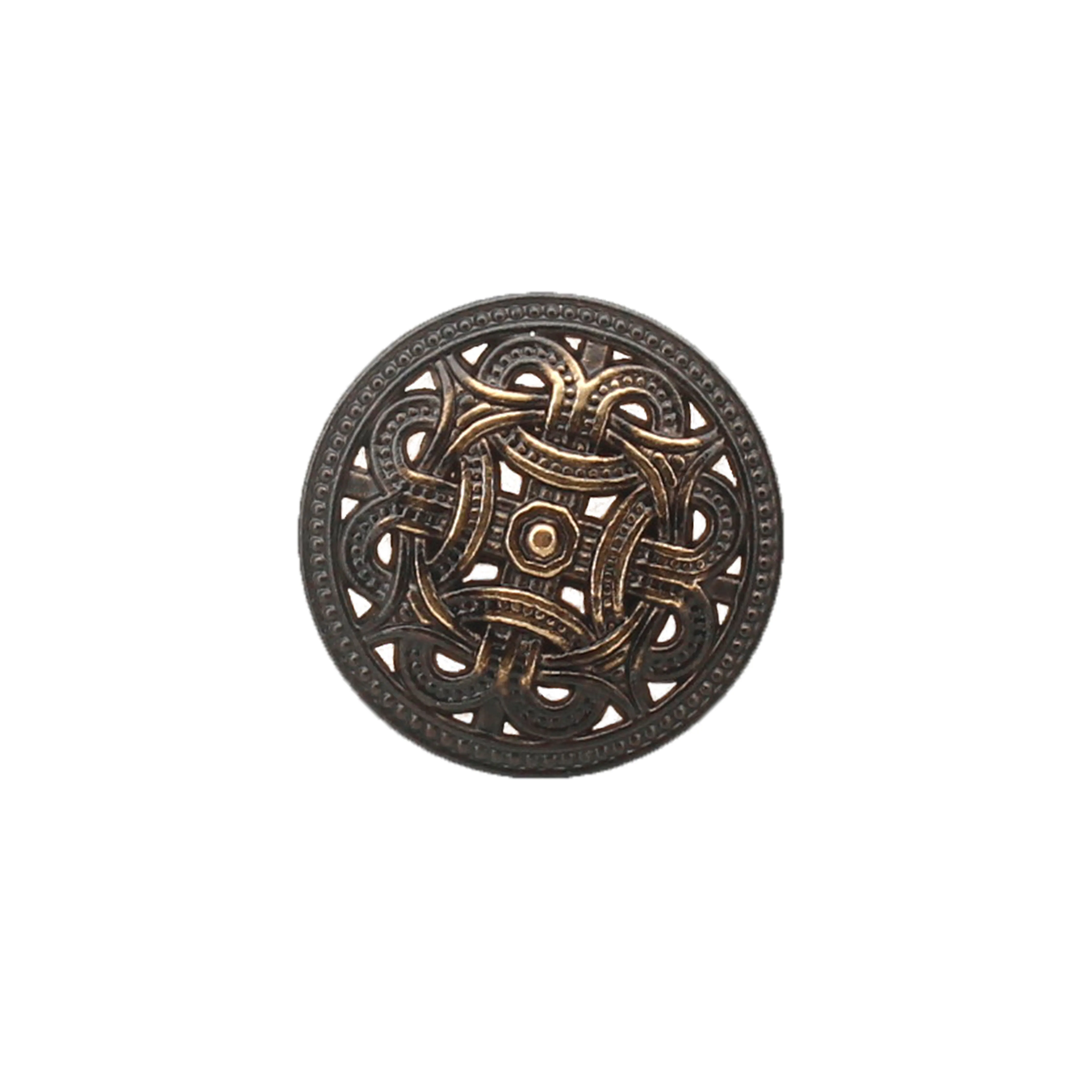 Intricate Viking Shield Design Metal Button Pack of (6 Big   6 Small)