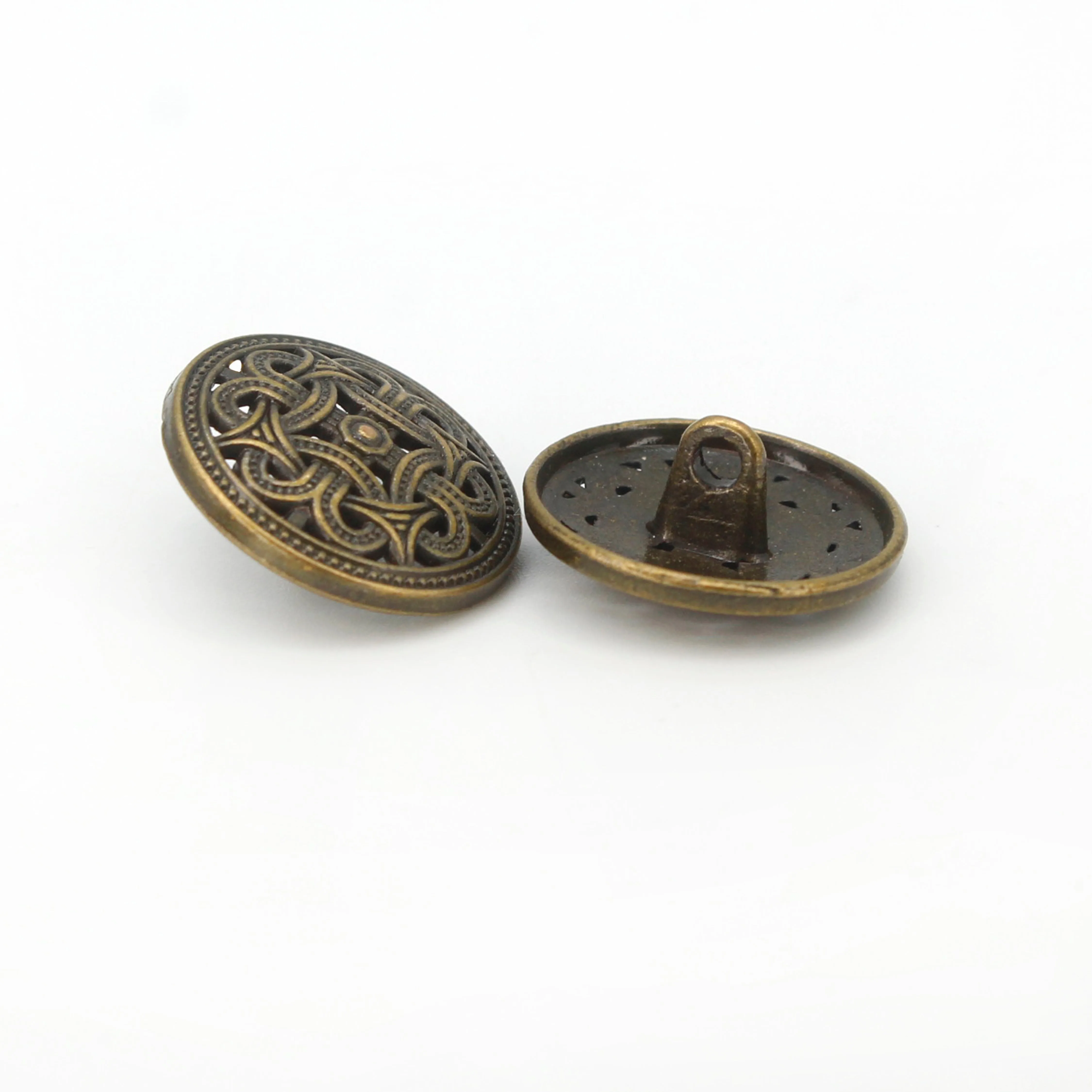 Intricate Viking Shield Design Metal Button Pack of (6 Big   6 Small)