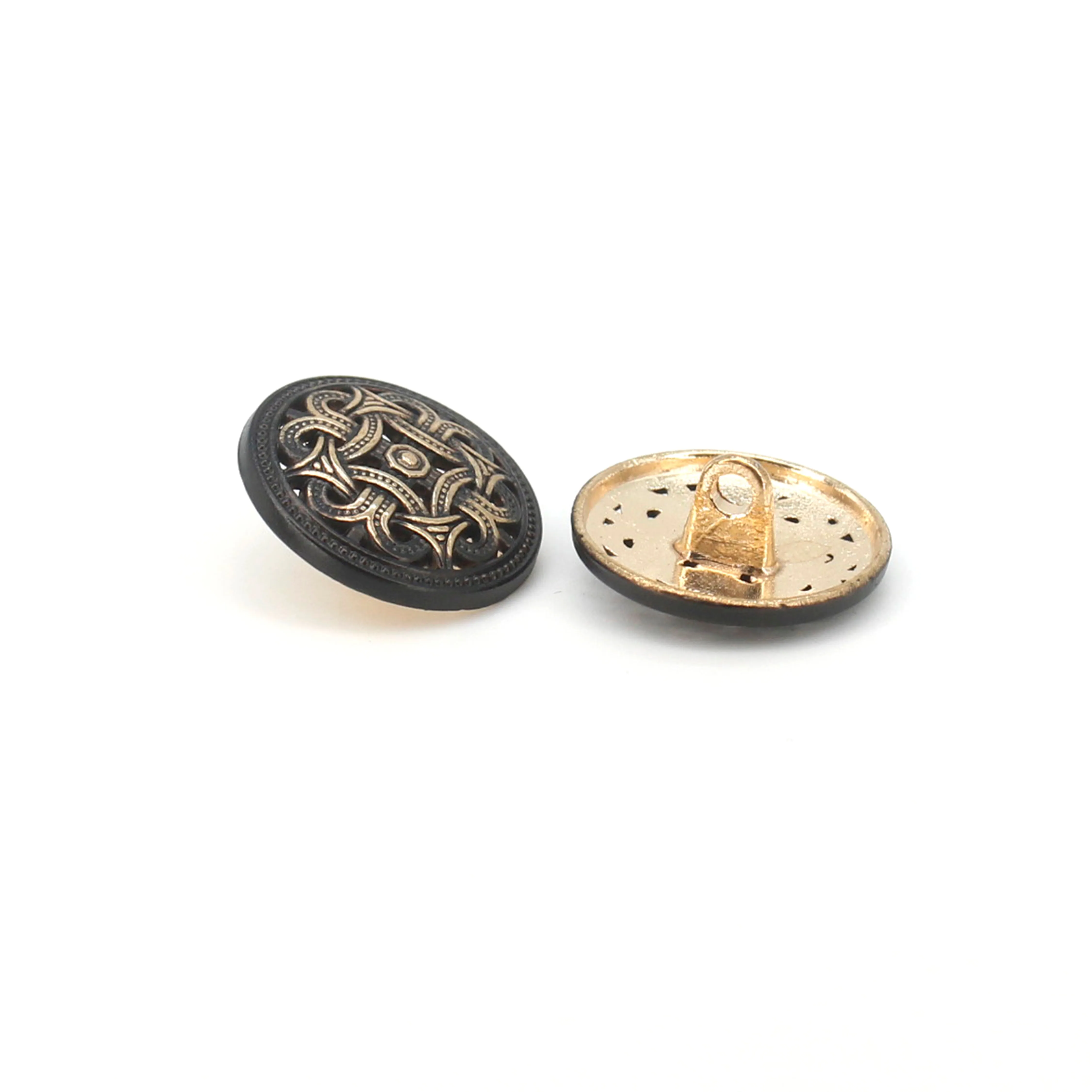 Intricate Viking Shield Design Metal Button Pack of (6 Big   6 Small)