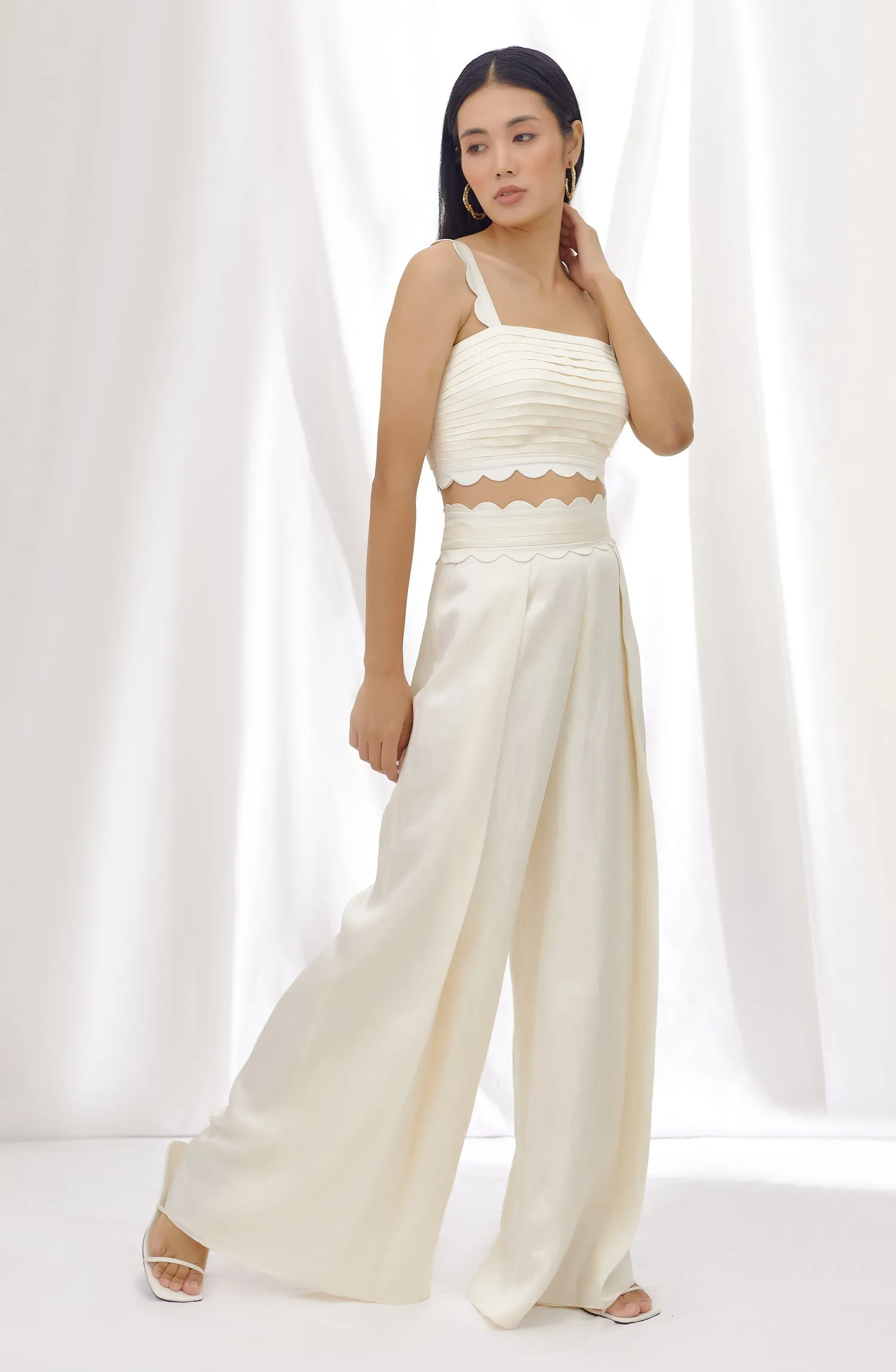 Ivory Clouds Top And Pant Set