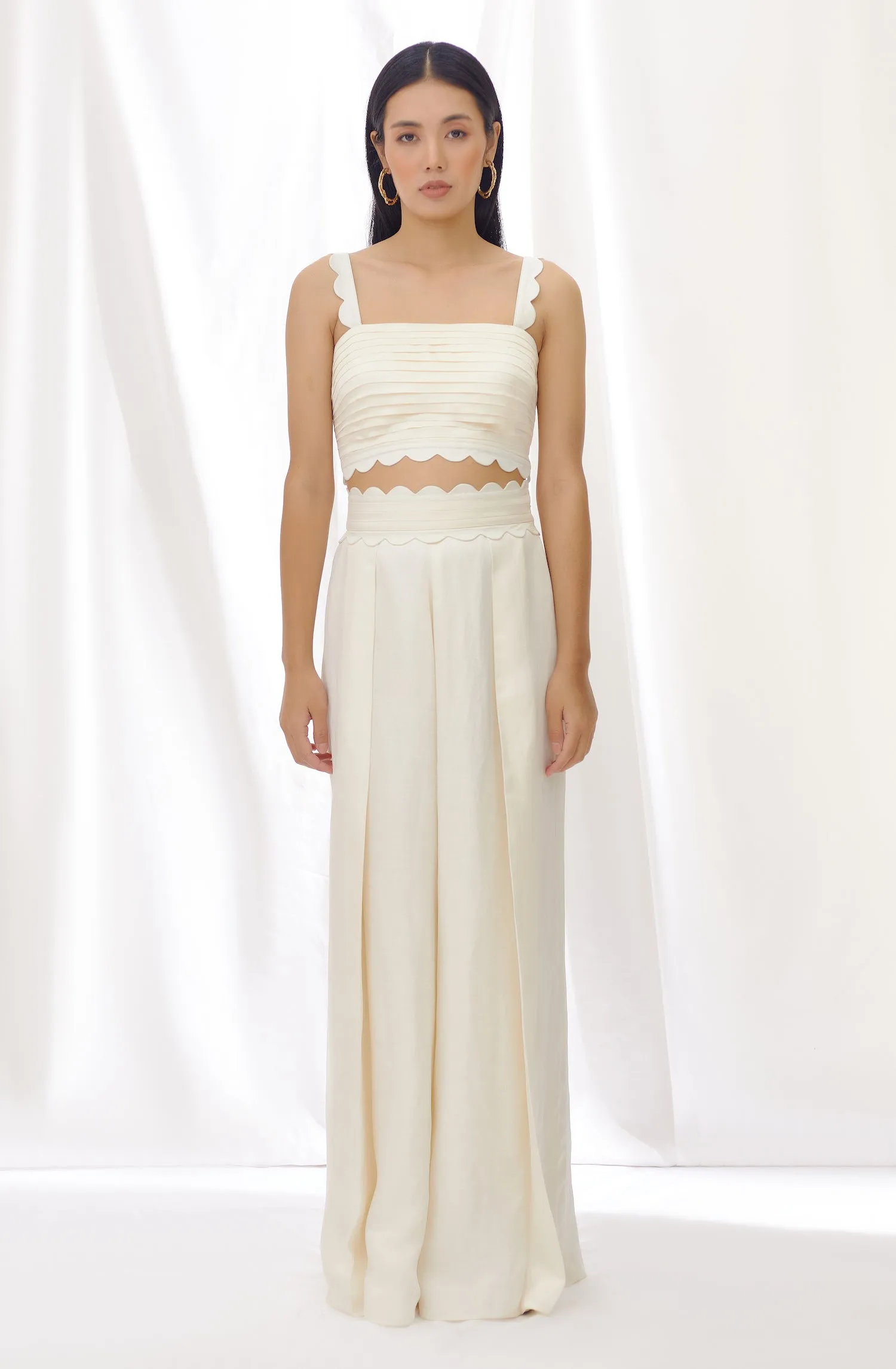 Ivory Clouds Top And Pant Set
