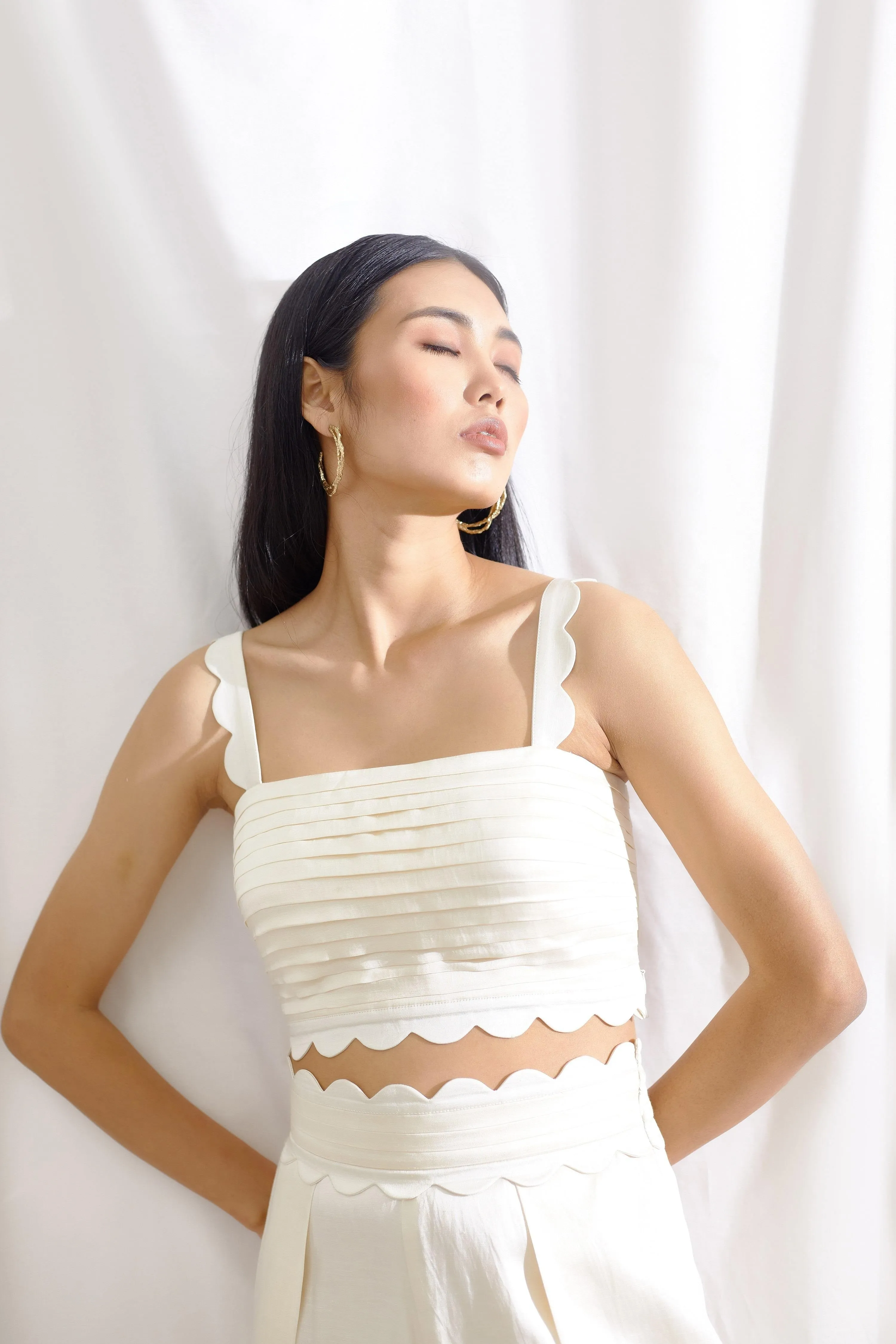 Ivory Clouds Top And Pant Set