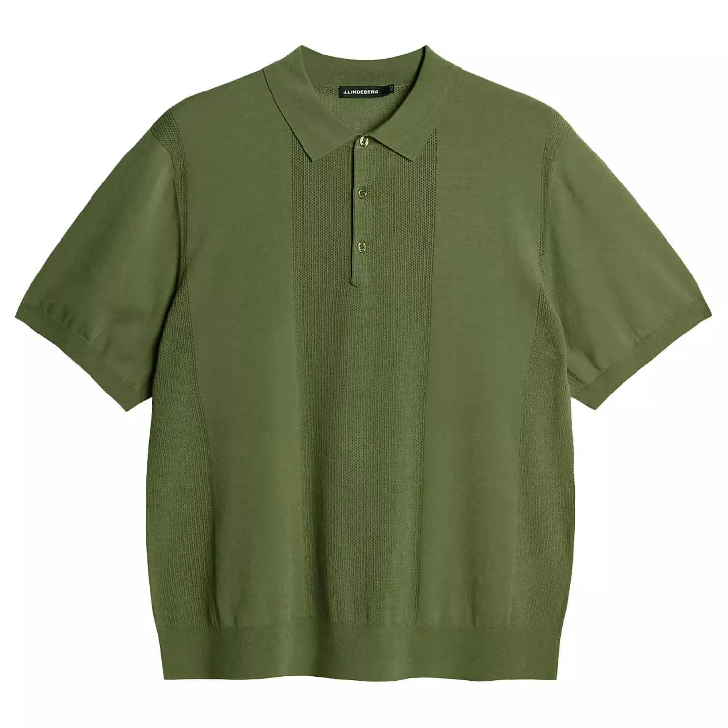 J. LINDEBERG REYMOND SOLID STRIPE KNIT POLO