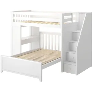 Jackpot Deluxe Brighton Staircase Loft Bed Desk   Full Bed