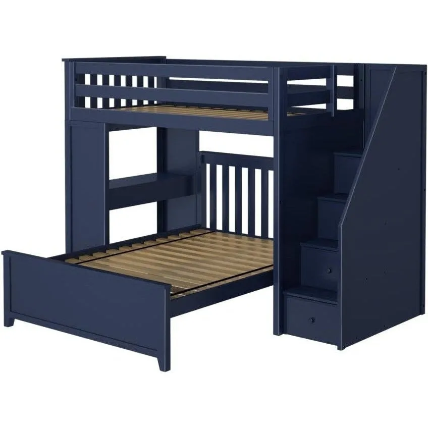 Jackpot Deluxe Brighton Staircase Loft Bed Desk   Full Bed