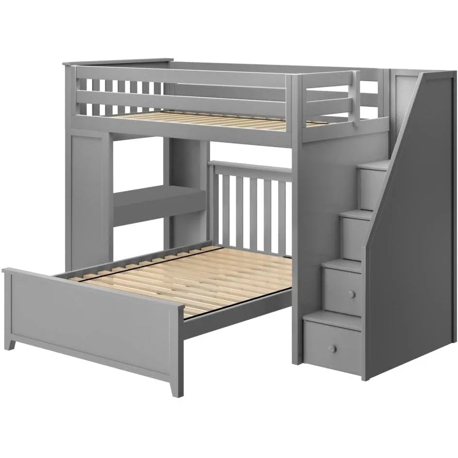 Jackpot Deluxe Brighton Staircase Loft Bed Desk   Full Bed
