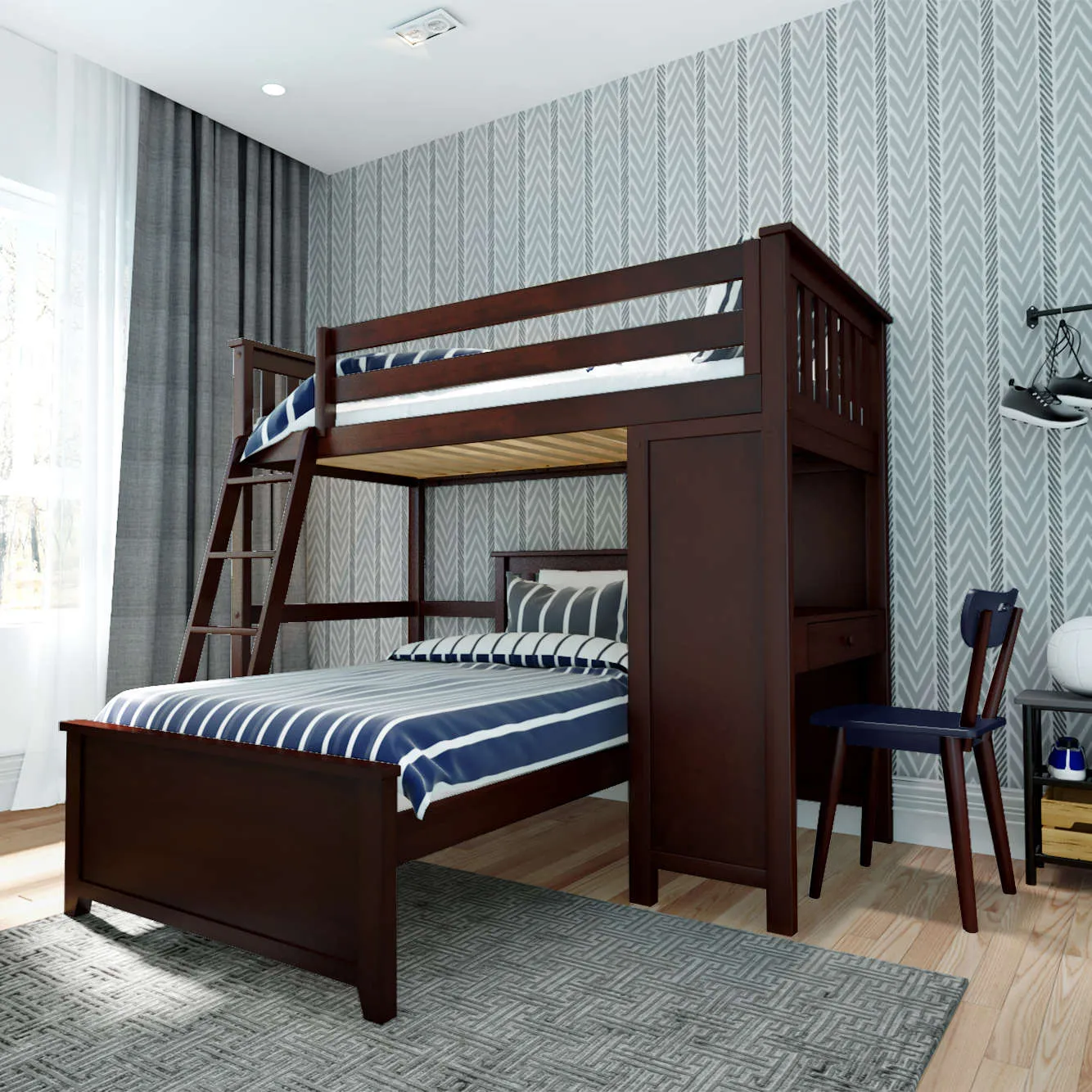 Jackpot Deluxe Canterbury All-in-One Study Loft Bed   Twin Bed