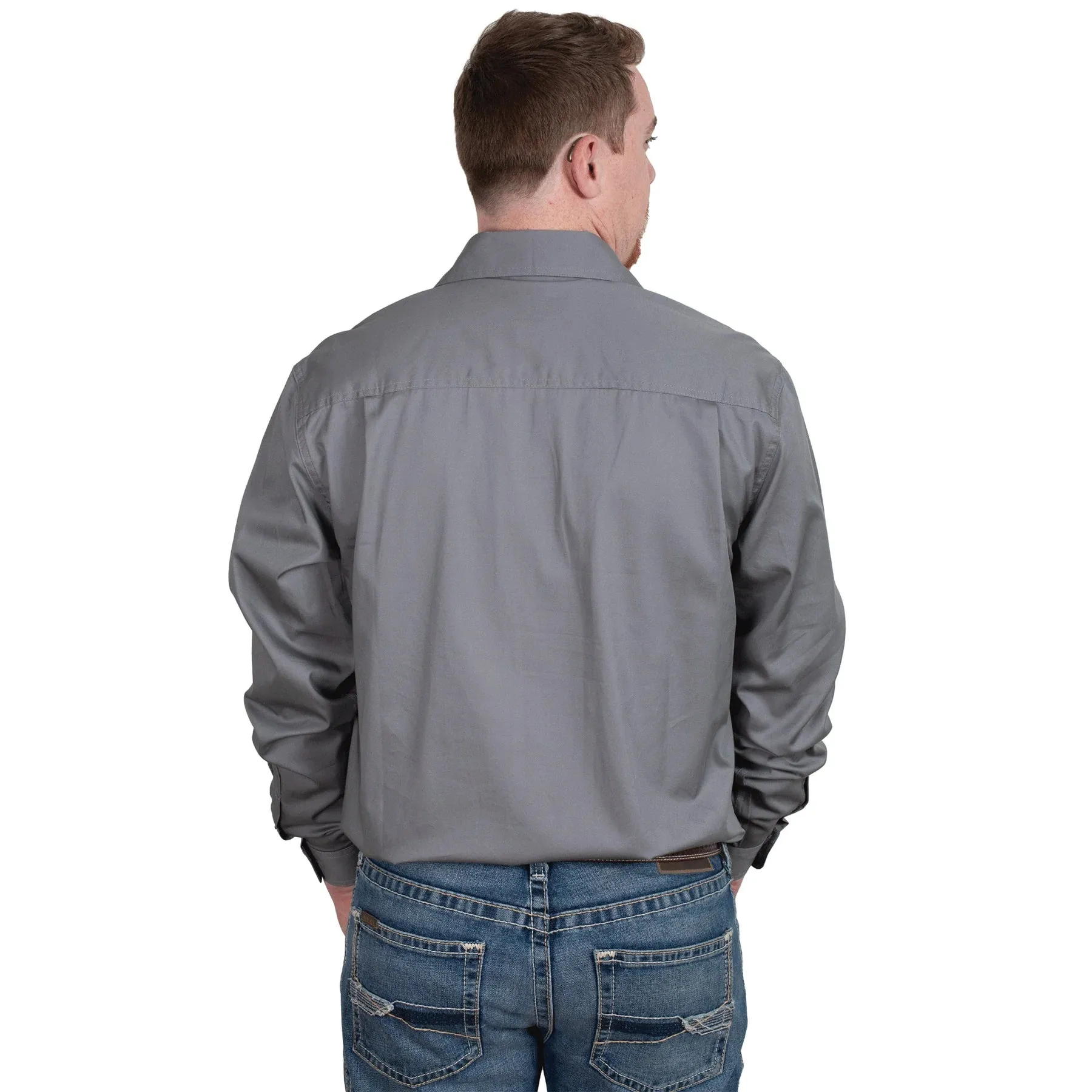 JCA Cameron Mens Workshirt Steel Grey
