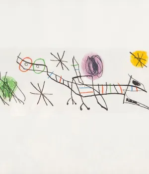 JOAN MIRO "DEMAND D'EMPOLI", ETCHING, 1960