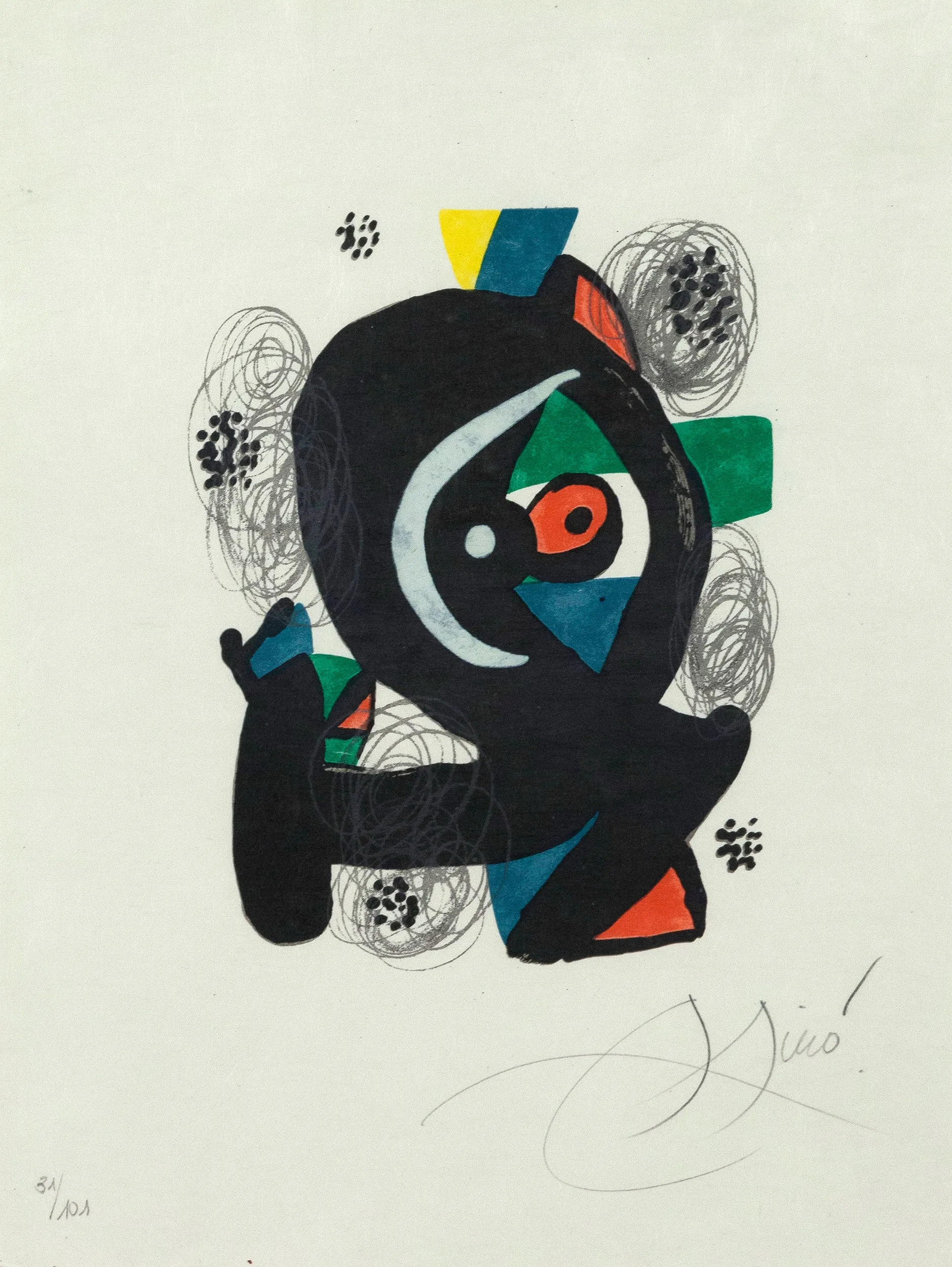 JOAN MIRO "LA MÉLODIE ACIDE 31", 1980