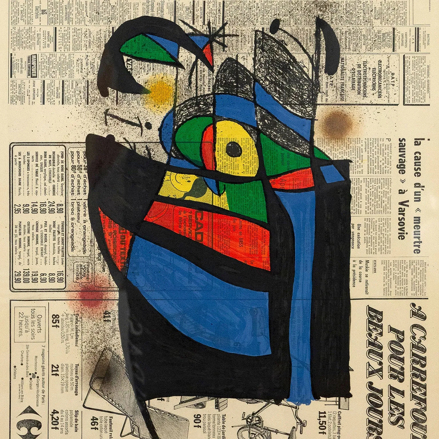 JOAN MIRO "LE JOURNAL" LITHOGRAPH, 1972