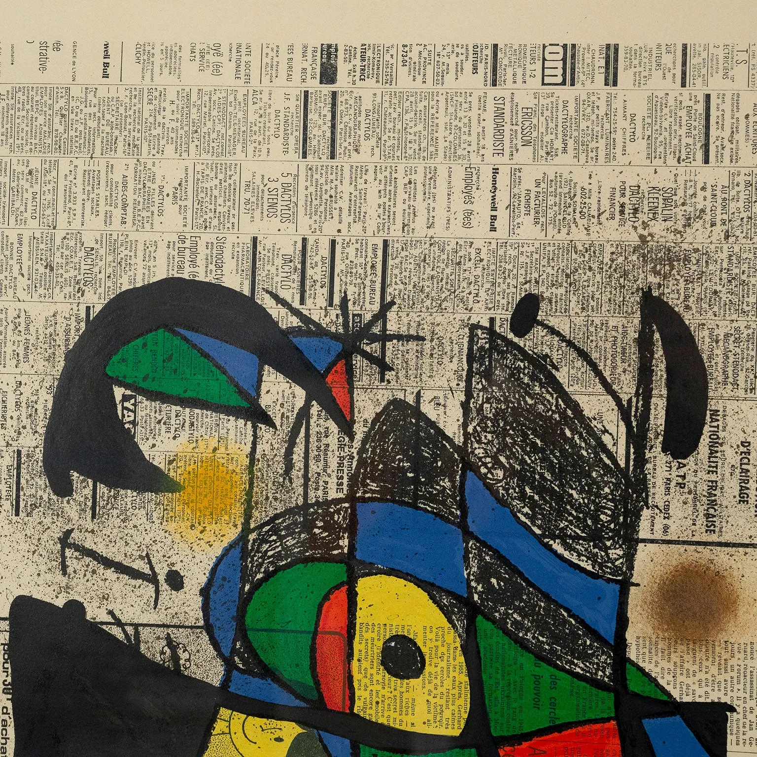 JOAN MIRO "LE JOURNAL" LITHOGRAPH, 1972