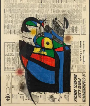 JOAN MIRO "LE JOURNAL" LITHOGRAPH, 1972