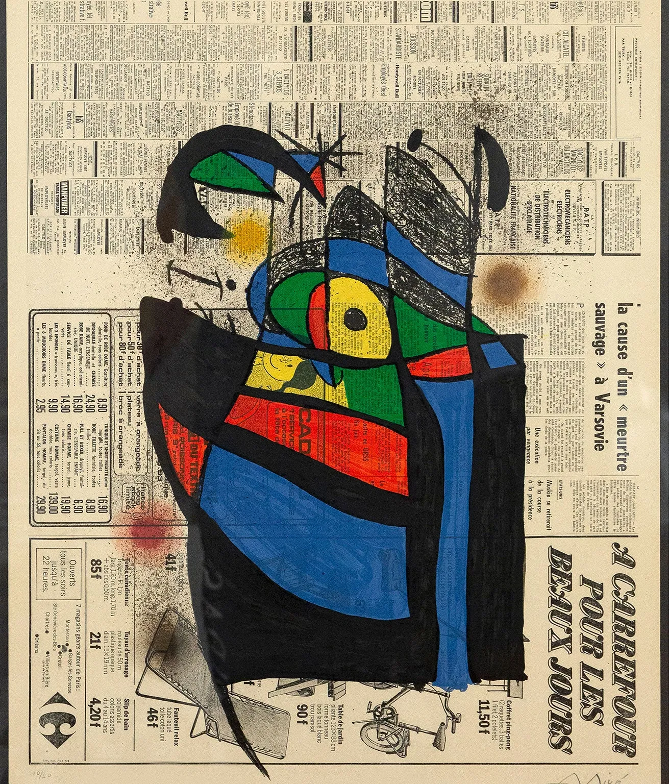 JOAN MIRO "LE JOURNAL" LITHOGRAPH, 1972
