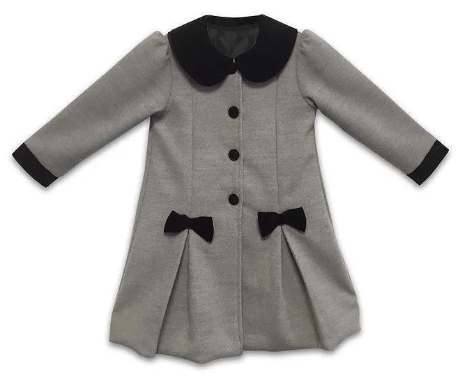 Joe-Ella Grey Fancy Pea Coat