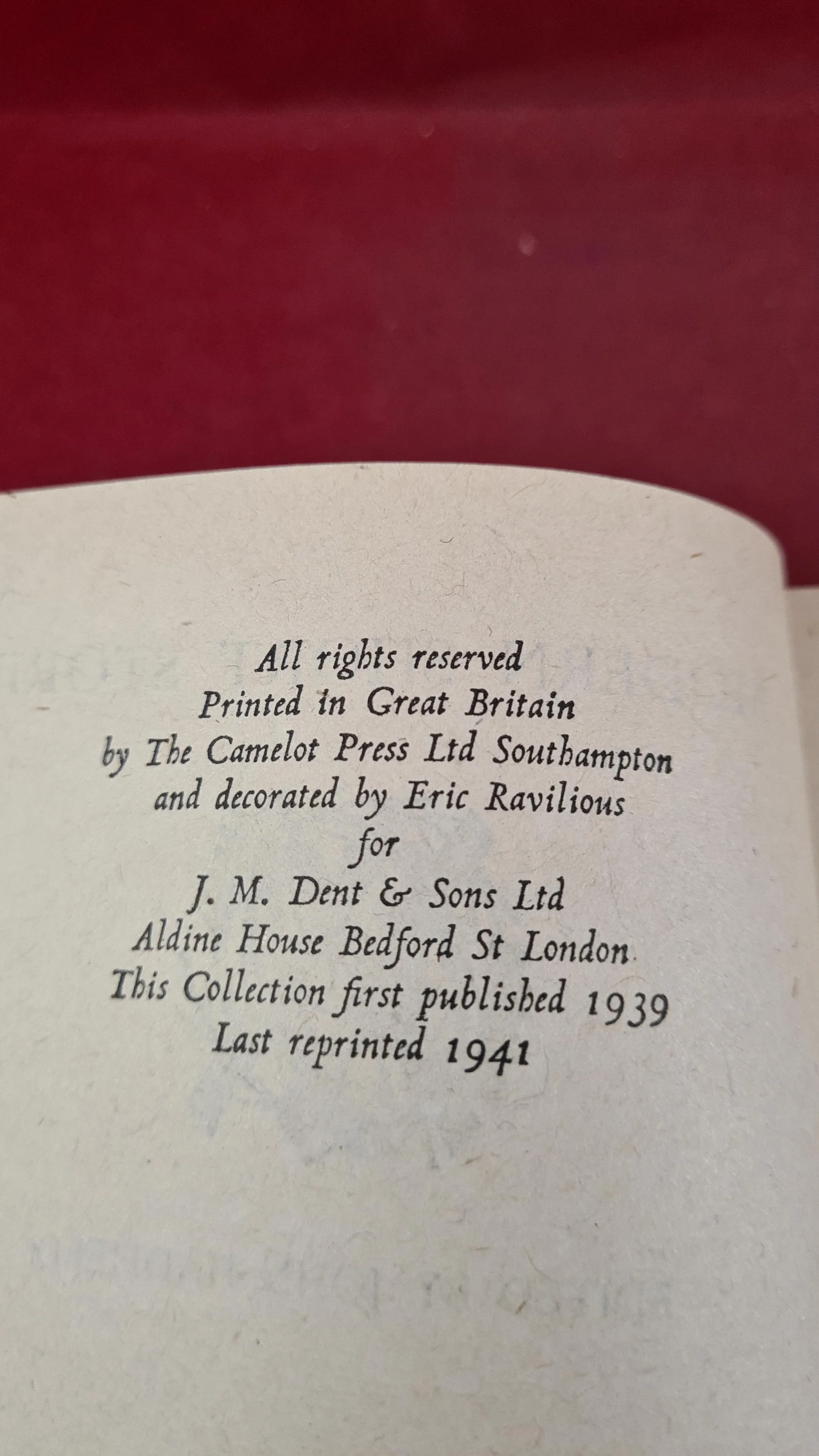 John Hadfield - Modern Short Stories, Everyman's Library, 1941
