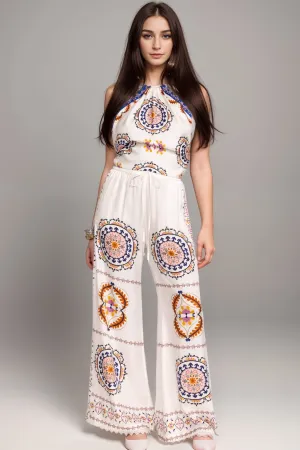 Johnny Was Jade White Horizons Easy Pants L65424