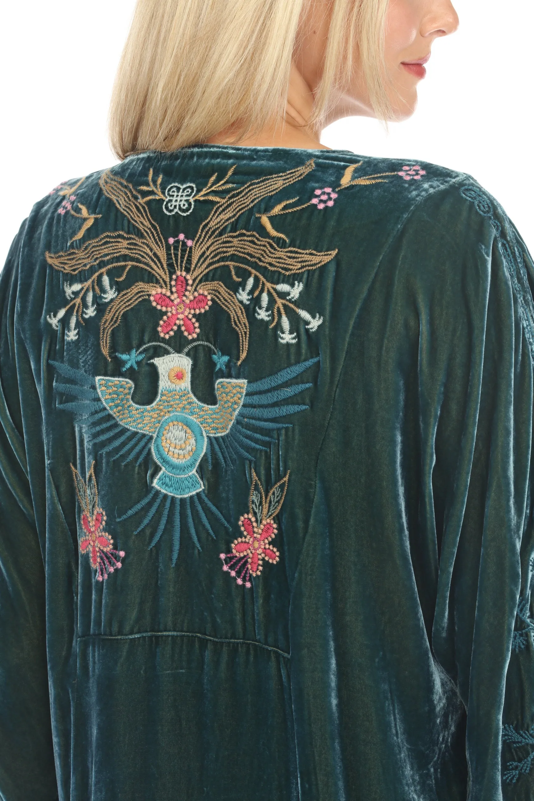 Johnny Was JWLA Sisa Velvet Kaftan Blouse J16424 *