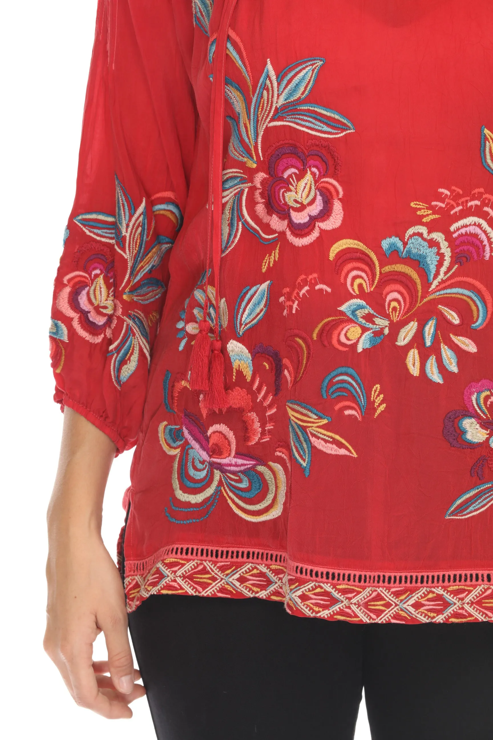 Johnny Was Zadonia Nemma Embroidered Blouse C10524-O