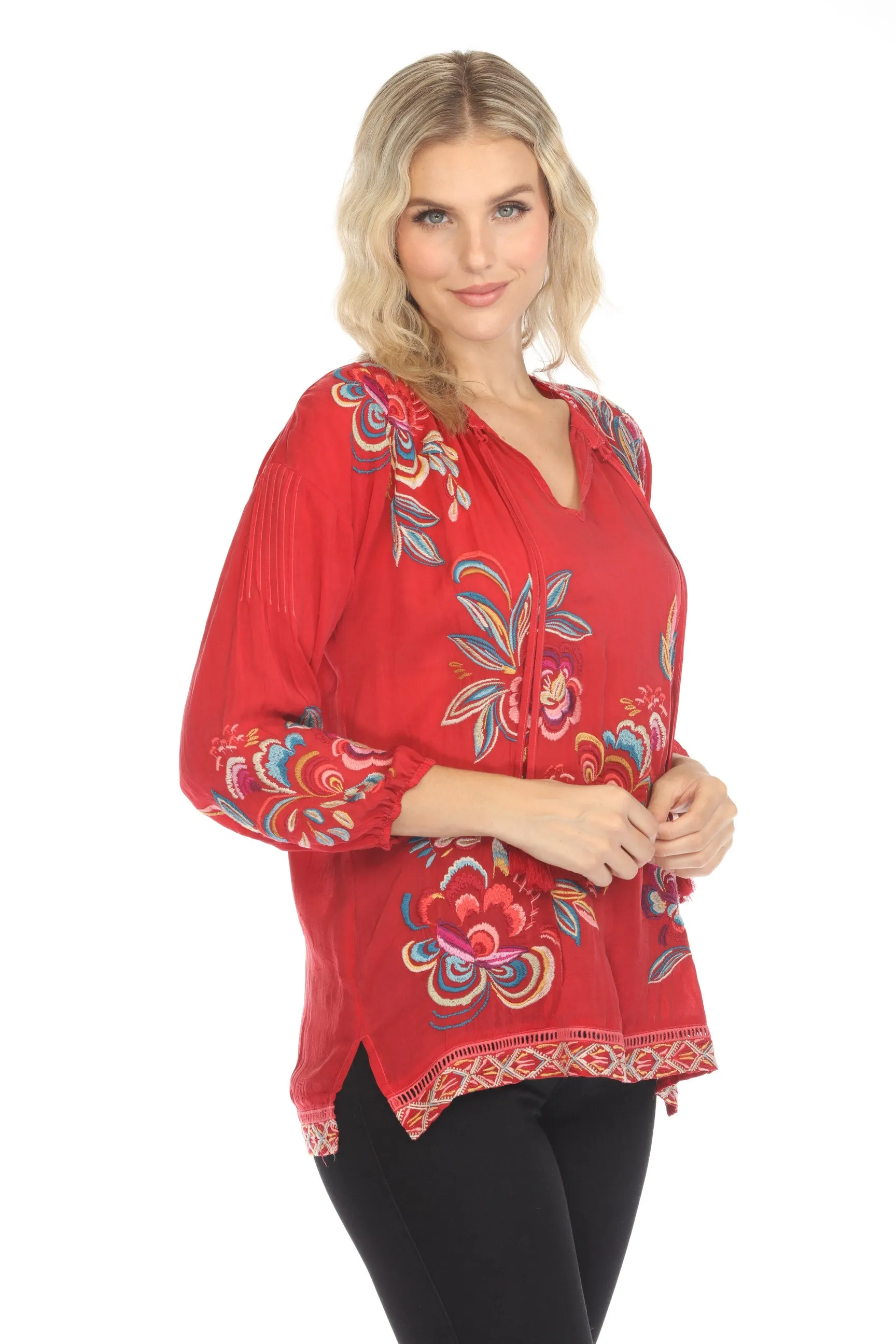 Johnny Was Zadonia Nemma Embroidered Blouse C10524-O