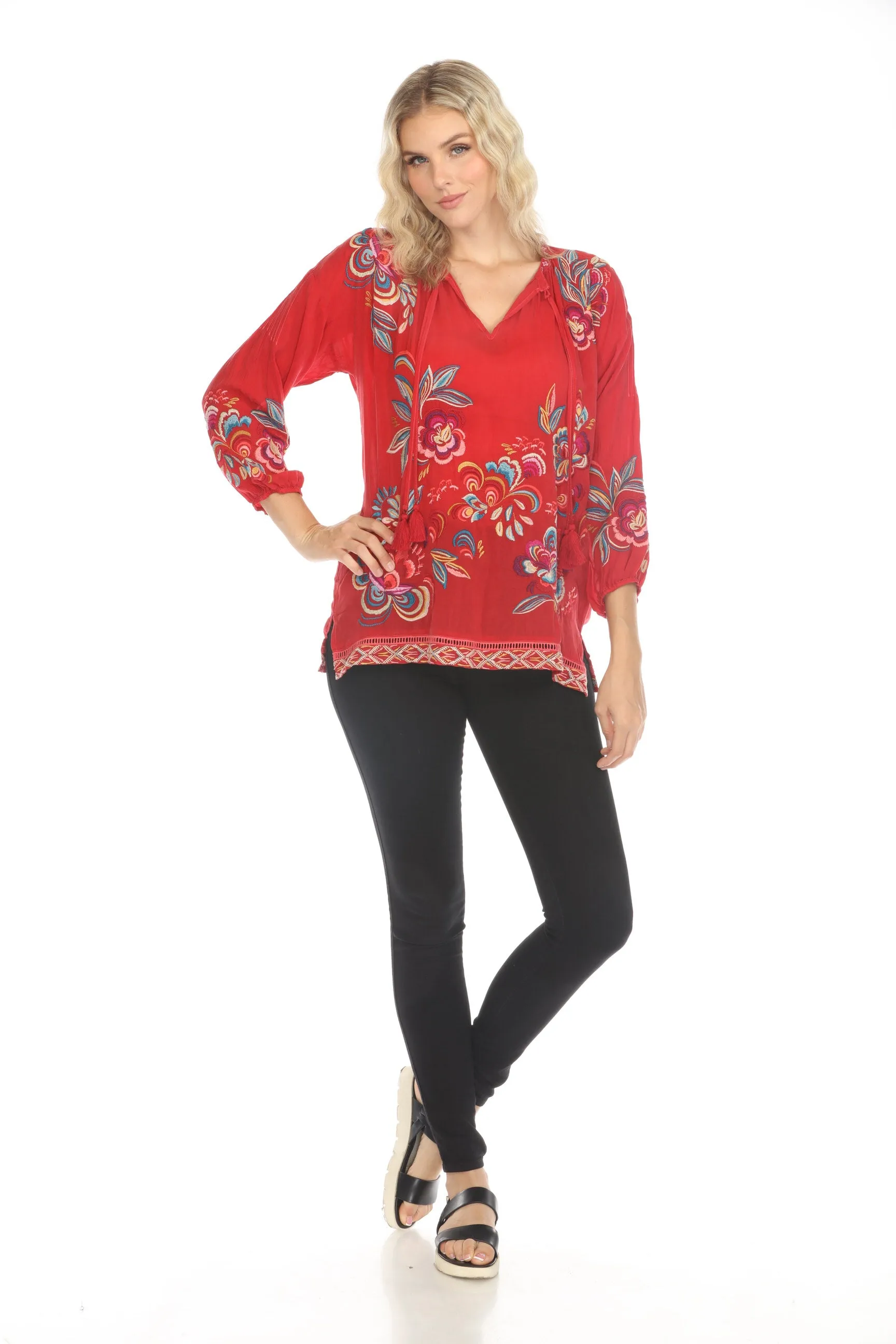 Johnny Was Zadonia Nemma Embroidered Blouse C10524-O