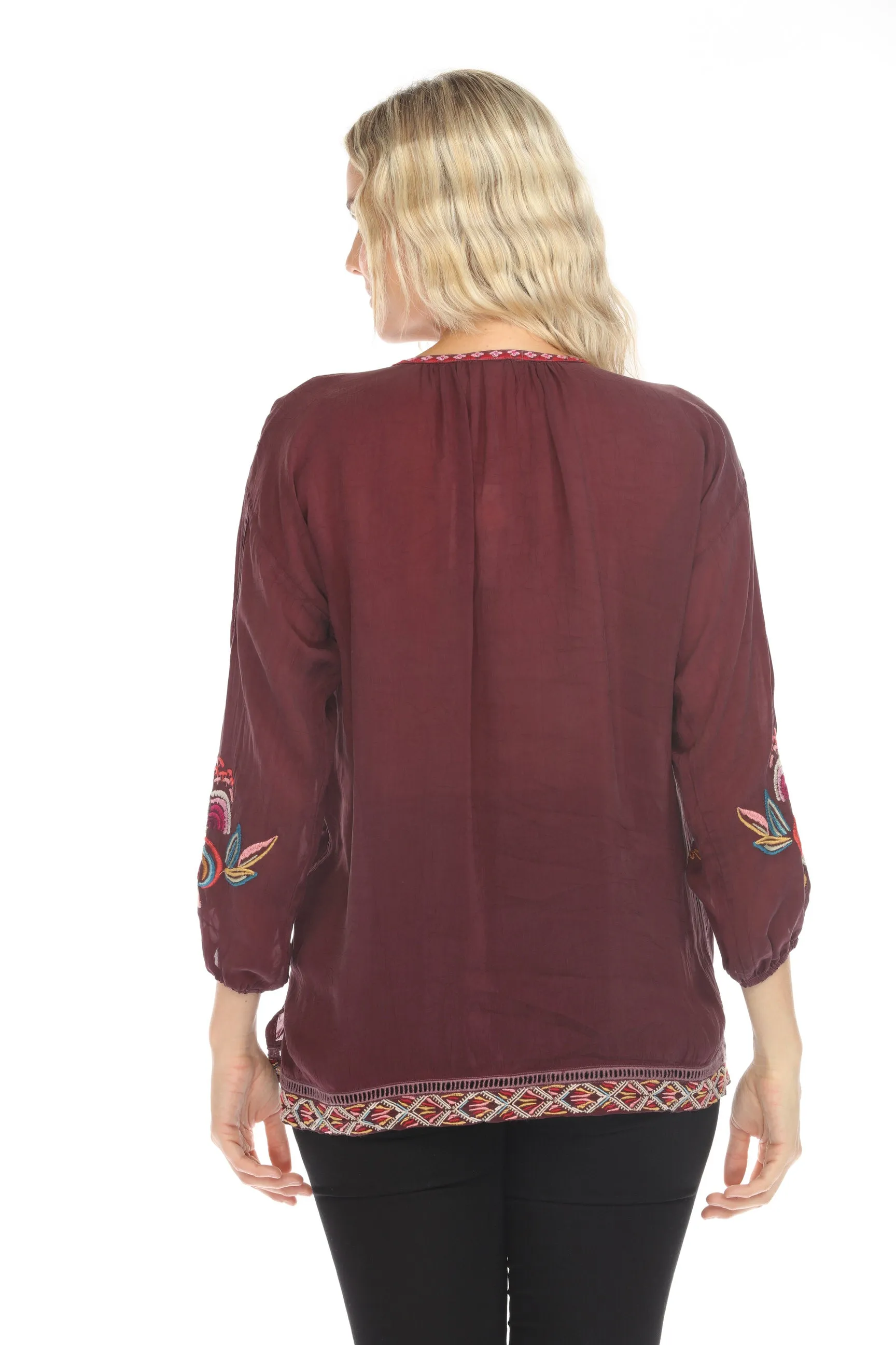 Johnny Was Zadonia Nemma Embroidered Blouse C10524-O