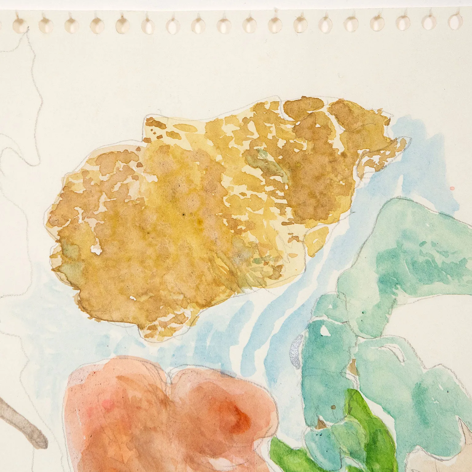 JOYCE WIELAND "FANTASY LANDSCAPE" DRAWING, 1980